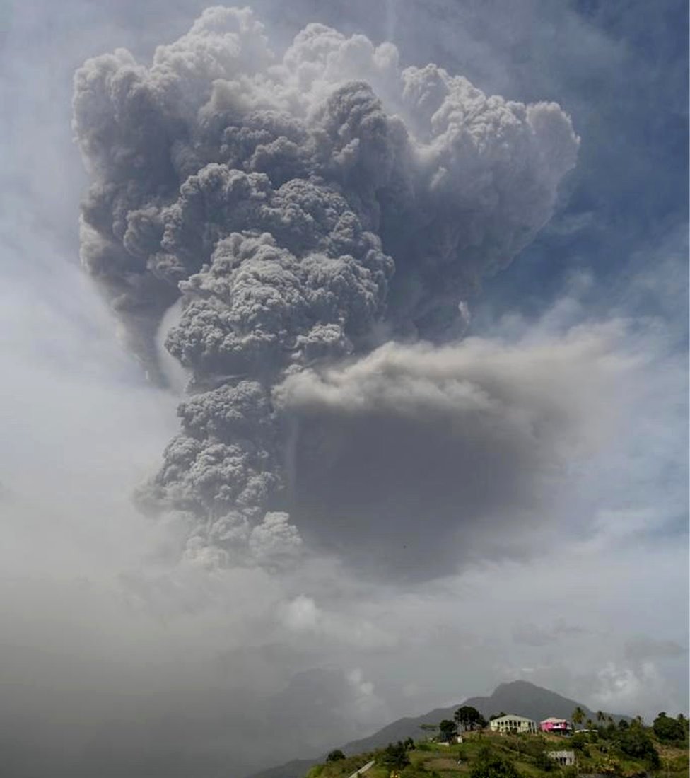 Volcano of Saint Vincent and the Grenadines registers a second major eruption