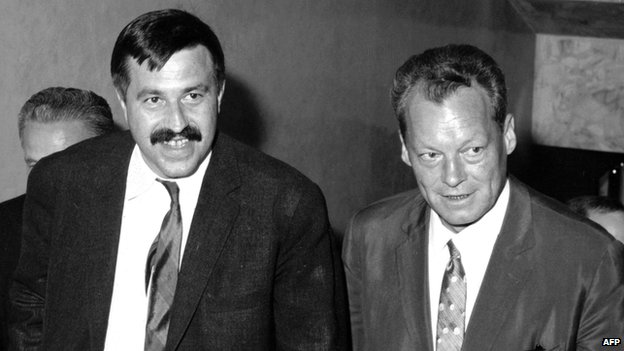 Guenter Grass and Willy Brandt in 1965