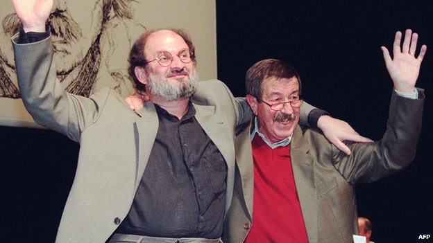 Salman Rushdie and Guenter Grass in 1997