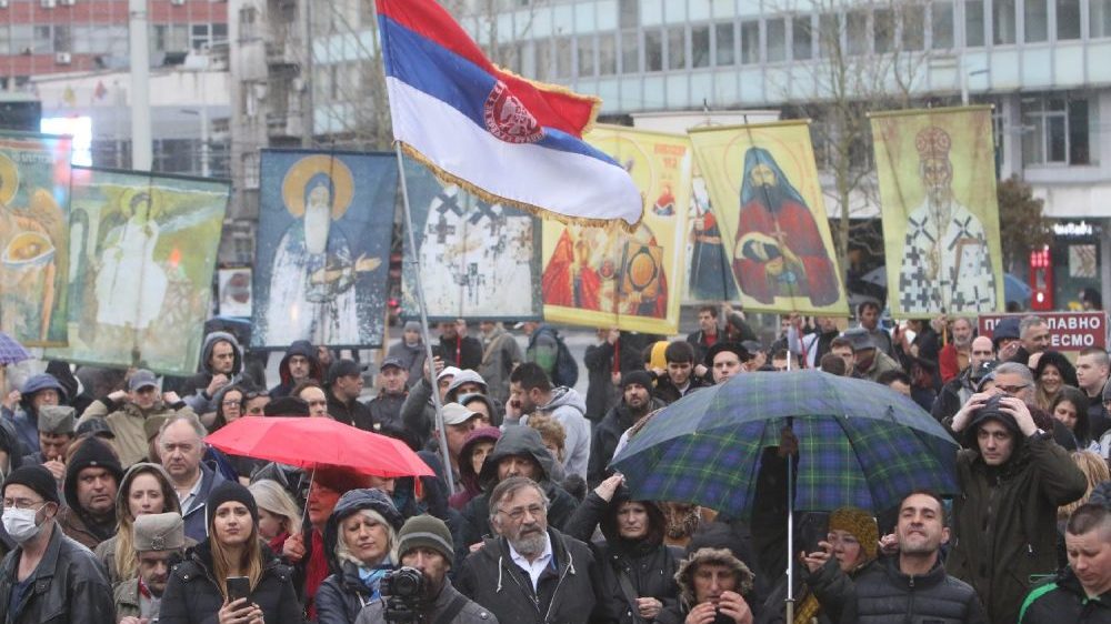 Igranjem kola ispod spomenika Stefanu Nemanji završen skup protiv vakcinacije 1