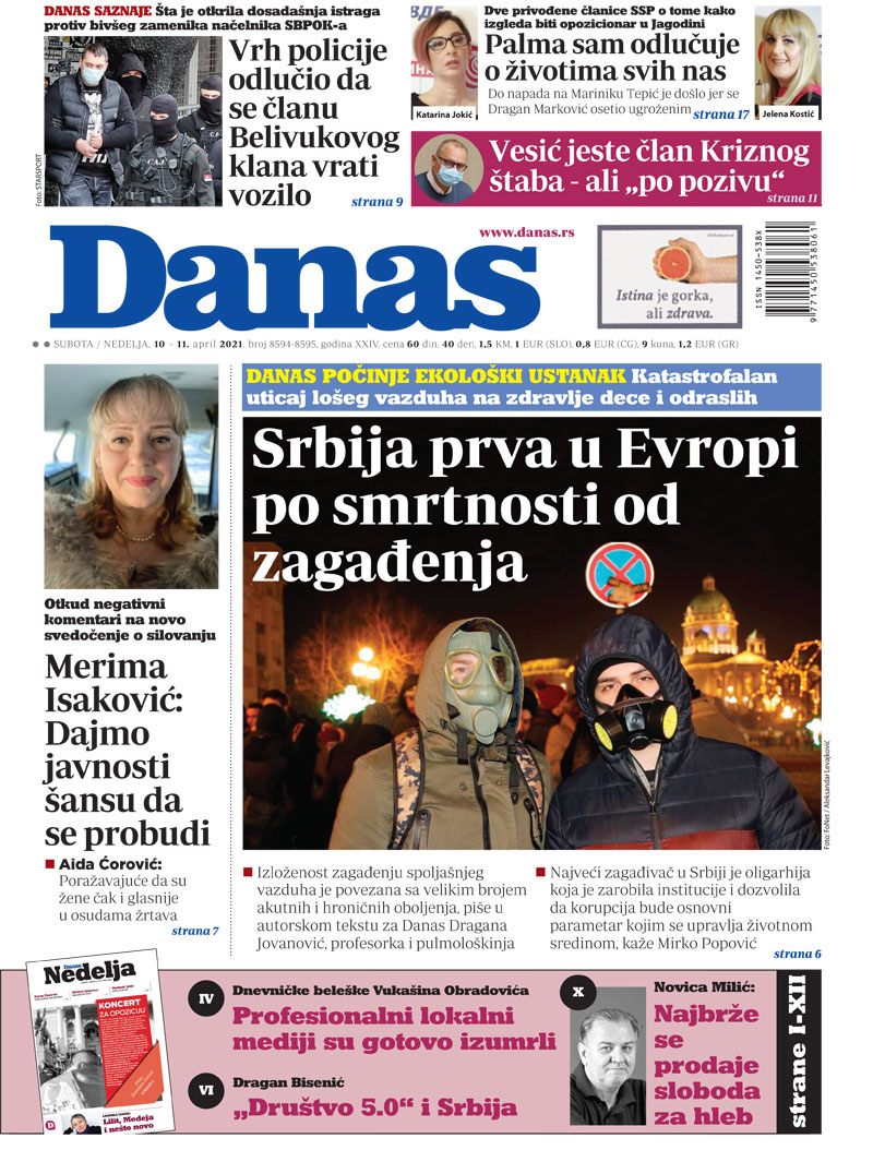 Naslovna za 10. april 2021. 1