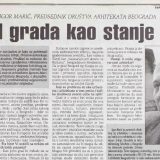 Kako je iz ugla arhitekte pre 20 godina izgledao Beograd i njegova urbanistička budućnost 7