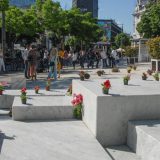 SSP 'oslobodila' beogradski Cvetni trg od betona, postavila saksije s cvećem 5