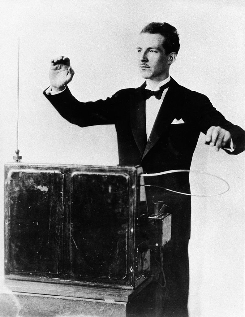 Leon Theremin playing his invention in the 1930s
