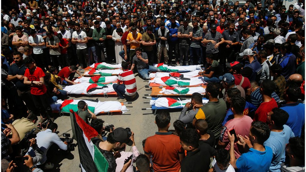 Funerals in Gaza, 15 May