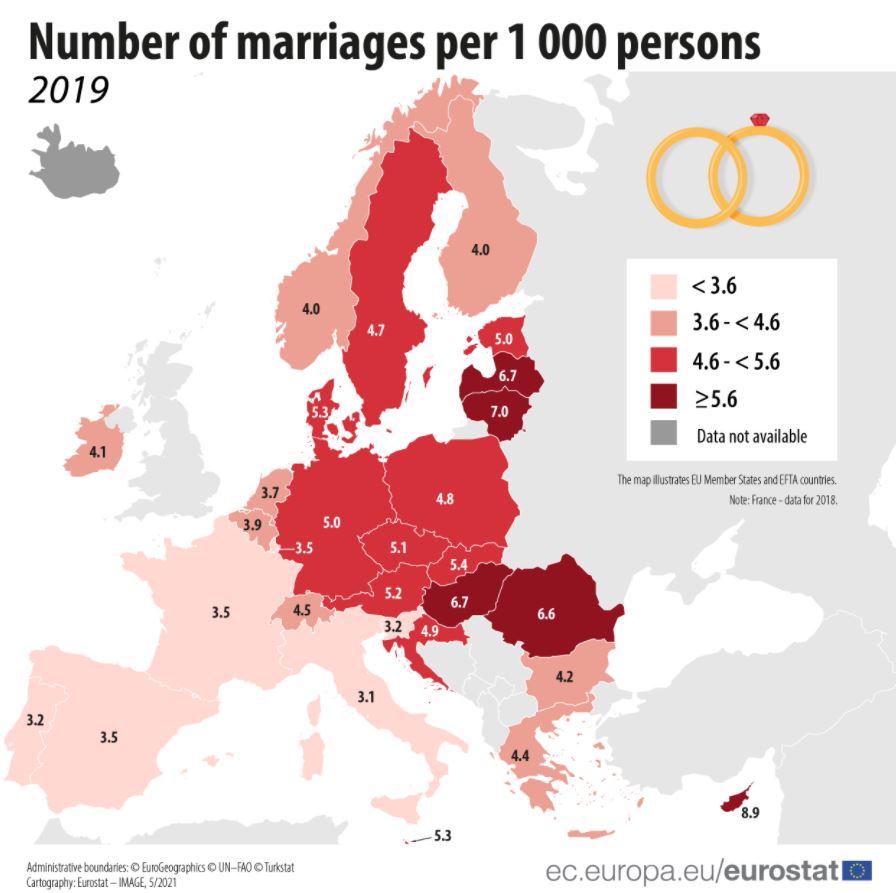 Na Malti i u Irskoj najmanji broj razvoda na nivou EU 2