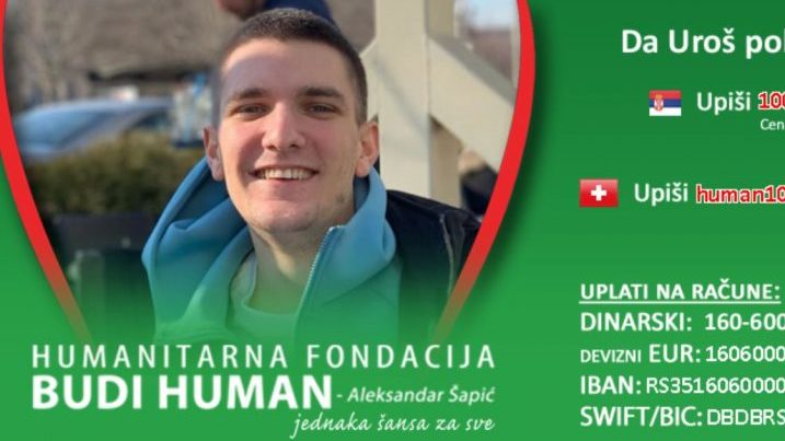 Fondacija "Budi human" prikuplja pomoć za Uroša Jelušića 1
