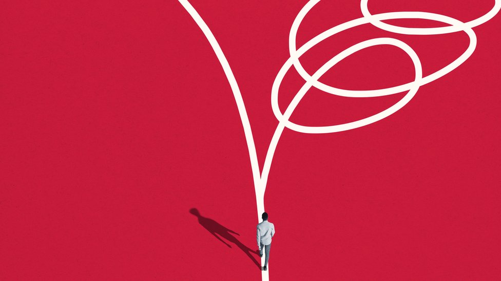 Divided opinion in illustration form