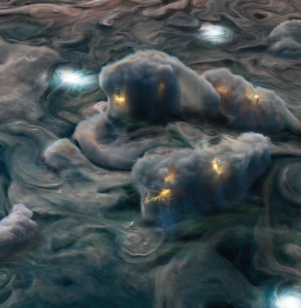Svemirska istraživanja: Venerini oblaci su „jednostavno previše suvi“ da bi podržali život 2 Artwork of Jupiter's clouds