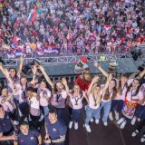 Aplauzi i ovacije za srpske košarkašice na dočeku ispred Starog dvora (FOTO) 14