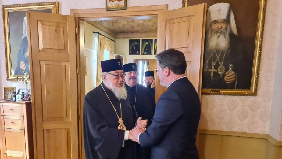Selaković sa mitropolitom varšavskim Savom o srpsko-poljskim vezama 1