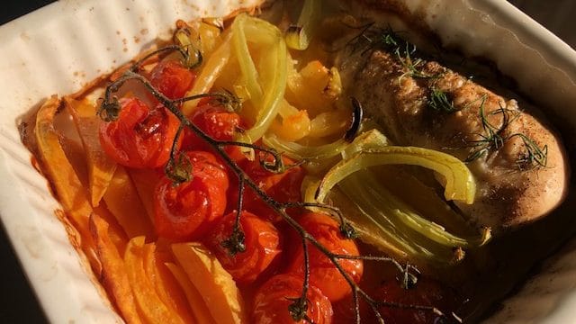 Pečeni čeri paradajz sa belim mesom (recept) 1