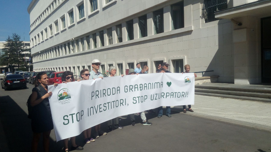 Održan protest u Novom Sadu zbog gradnje mosta na Dunavcu Šodroš 1