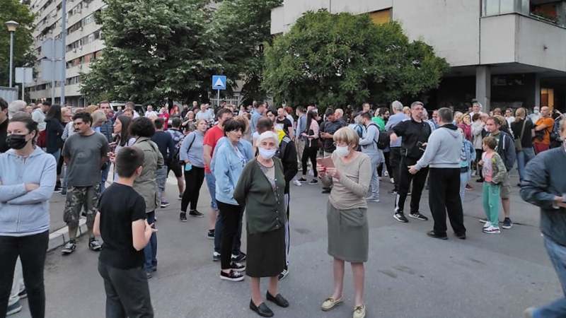 Protest građana zbog gradnje na zelenoj površini u Bloku 37 (VIDEO) 1