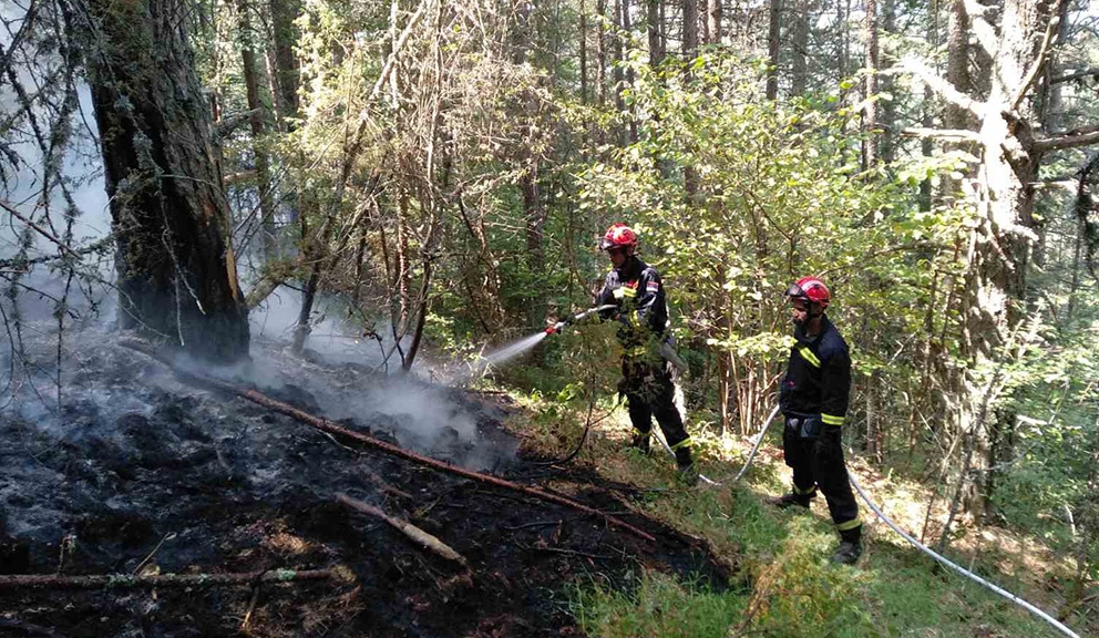 U toku gašenje požara na Mokroj Gori 1