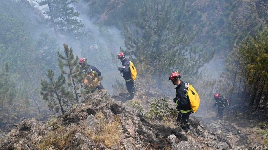 Požari na jugozapadu zemlje i dalje gore, Vulin obišao vatrogasce na Crnom Vrhu (FOTO) 1