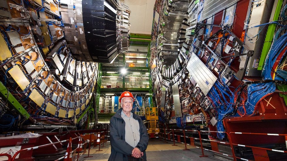 Piter Higs u poseti CERN-u