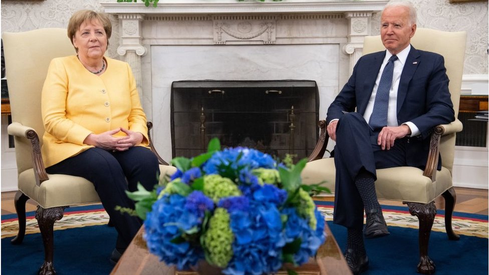 Merkel and Biden in the White House