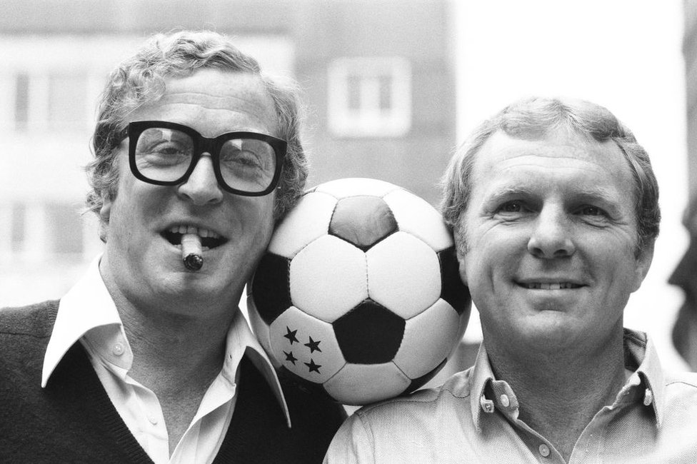 Michael Caine and Bobby Moore