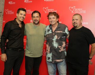 Jovan Marjanović Goran Bogdan Zijo Valentino foto Zoran Kompar Jasna Đuričić predsednica žirija 27. Sarajevo Film Festivala 9