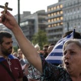 Suzavcem u Atini rasteran skup protivnika obaveznog vakcinisanja 3