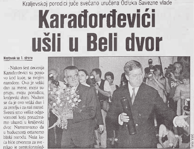 Pre dvadeset godina Karađorđevići se vratili na Dedinje 2