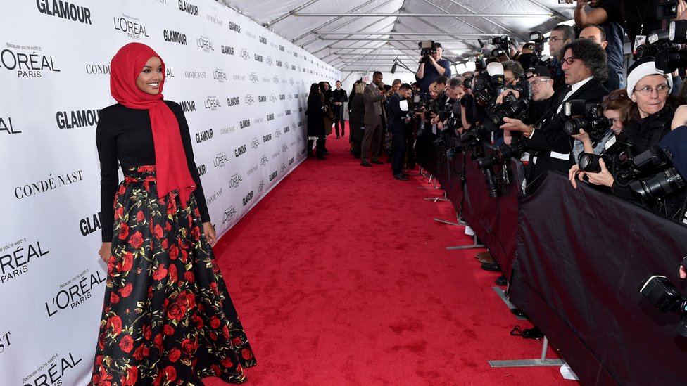 Halima Aden on the red carpet