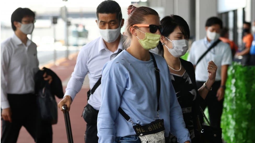 Olimpijske igre i Belorusija: Beloruska sprinterka otišla iz Japana za Beč 1 Belarusian sprinter Krystina Timanovskaya arrives at Narita International Airport, 4 August 2021