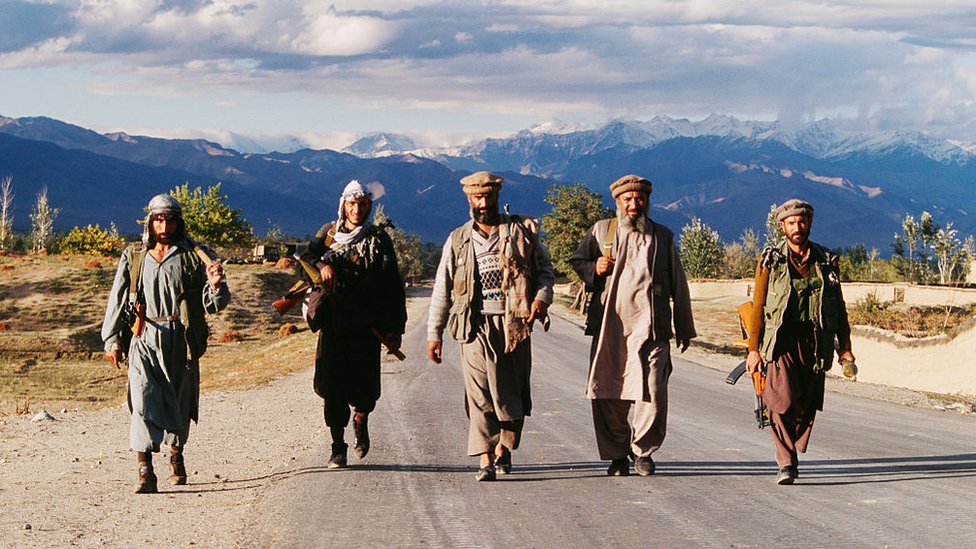 Mujahideen troops of Ahmad Shah Massoud in the 1990s