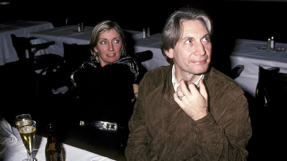 Charlie Watts with wife Shirley in 1971