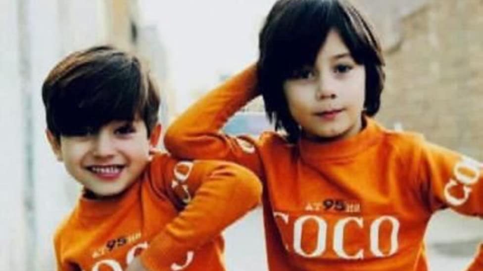 Two of the six children who were killed in the strike