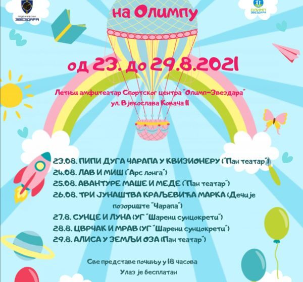 U ponedeljak počinju „Letnji pozorišni dani na Olimpu“, besplatne pozorišne predstave za najmlađe 1