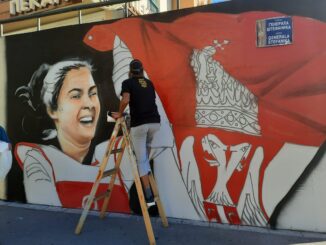 Mural Milice Mandić u naselju Stepa Stepanović 2