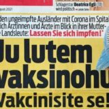 Švajcarski list "Blick" pozvao na vakcinaciju na različitim jezicima, među njima i srpski 6