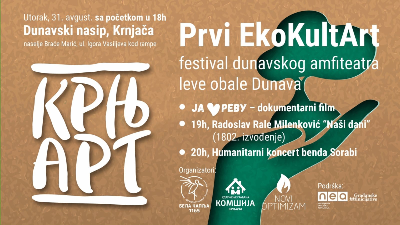 Prenos prvog festivala Krnjart na Fejsbuk stranici Danasa 31. avgusta od 18 časova 2