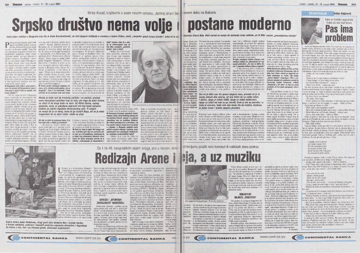 Kako je Mirko Kovač pre 20 godina govorio o politici, Beogradu i Lordanu Zafranoviću 2