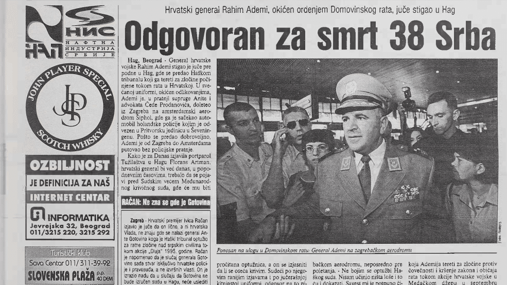 Prva optužnica za zločine nad Srbima u Hrvatskoj podignuta pre 20 godina 2