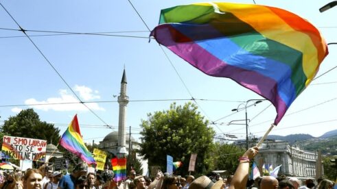 Parada ponosa u Sarajevu, povorka ponosa, LGBT, gej prajt. U Sarajevu održana treća povorka ponosa 6