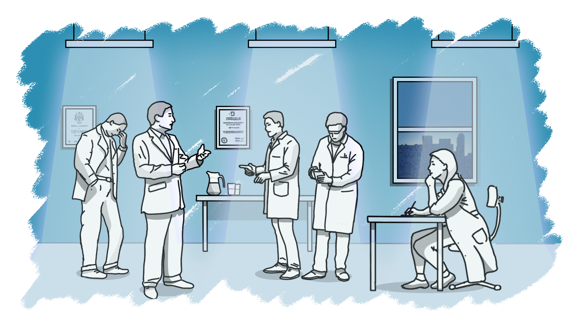 Amerika i tajne službe: „Havanski sindrom“ i misterija mikrotalasa 10 Illustration of five secret agents in a room