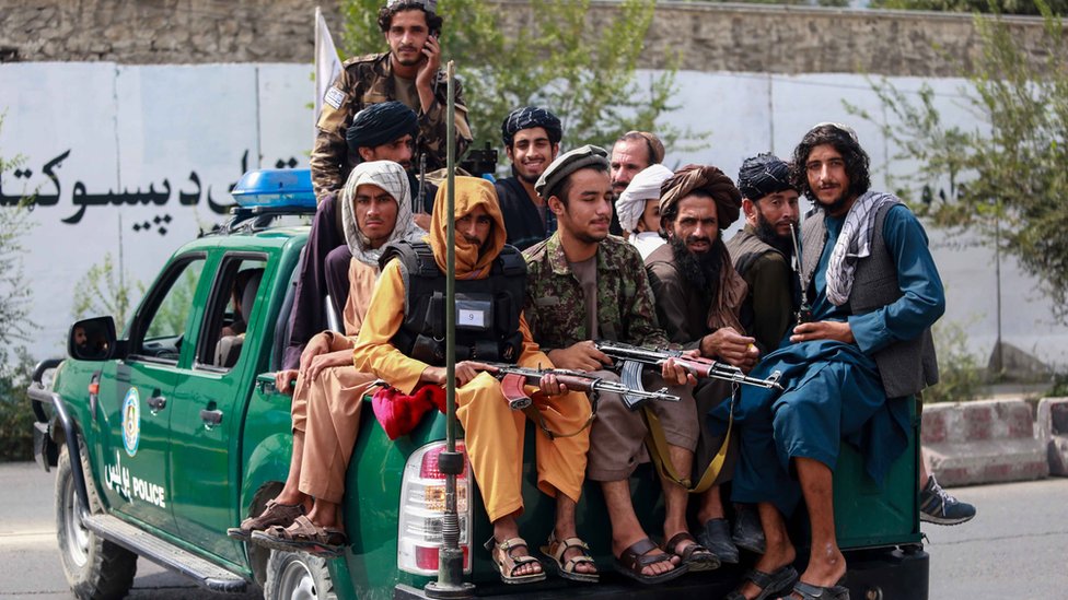 Taliban patrol in Kabul on 23 September 2021
