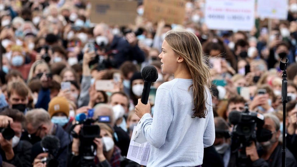 Izbori u Nemačkoj: Protesti protiv klimatskih promena u gradovima širom zemlje 1 Climate activist Greta Thunberg addresses rally in Berlin (24 Sept)