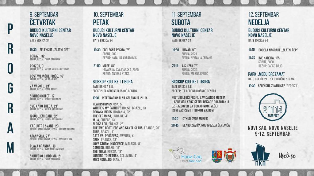Sedmi "21114 Film fest" od 9. do 12. septembra u novosadskom Novom naselju 2