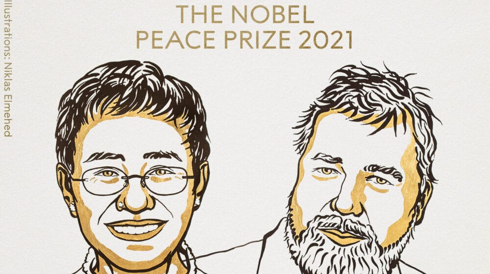 Novinari Marija Resa i Dimitrij Muratov dobitnici Nobelove nagrade za mir 1