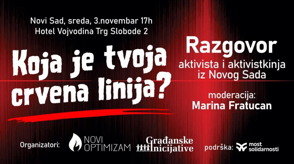 Javna diskusija “Koja je tvoja crvena linija” 3. novembra u Novom Sadu 1