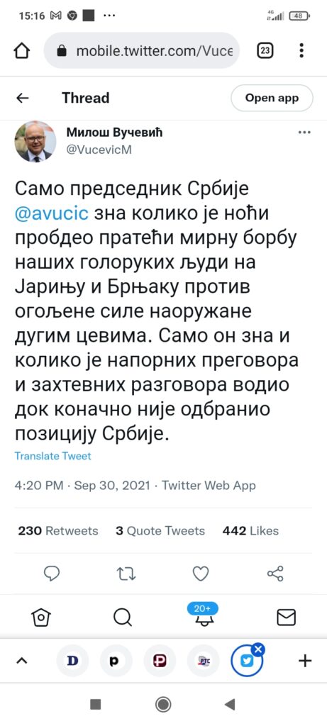 Naprednjaci tvrde da je Vučić odbranio Srbiju 2