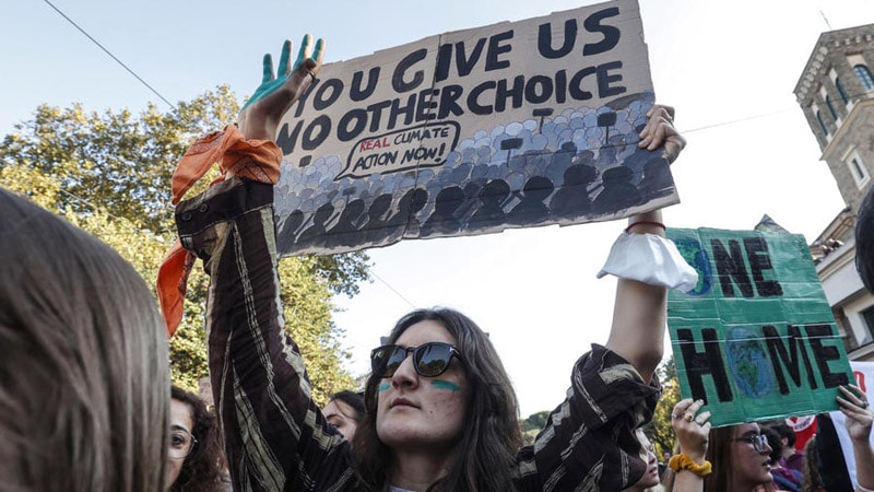 Protest protiv klimatskih promena u Rimu 1