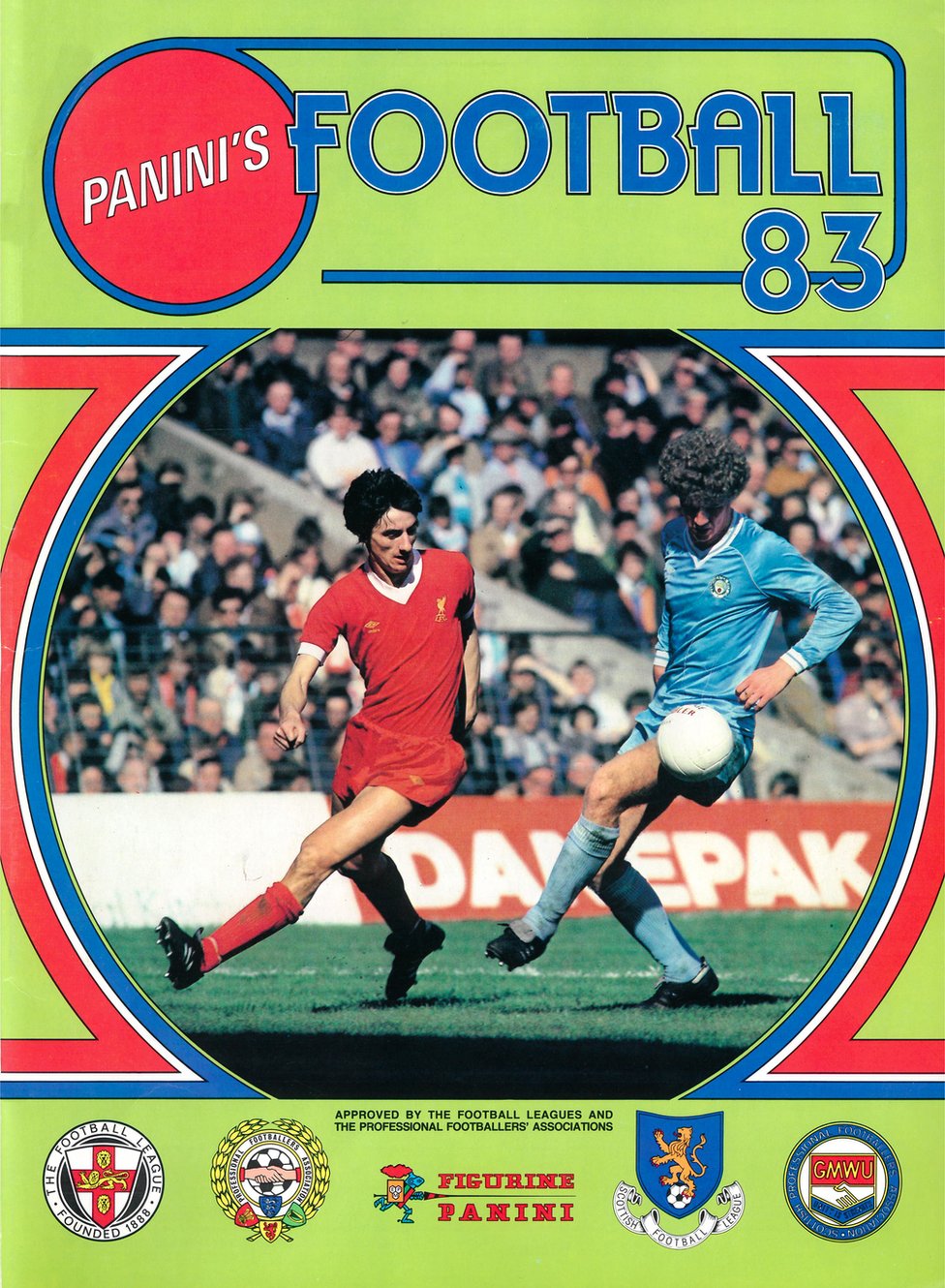 The front cover of Panini's 1983 football sticker album