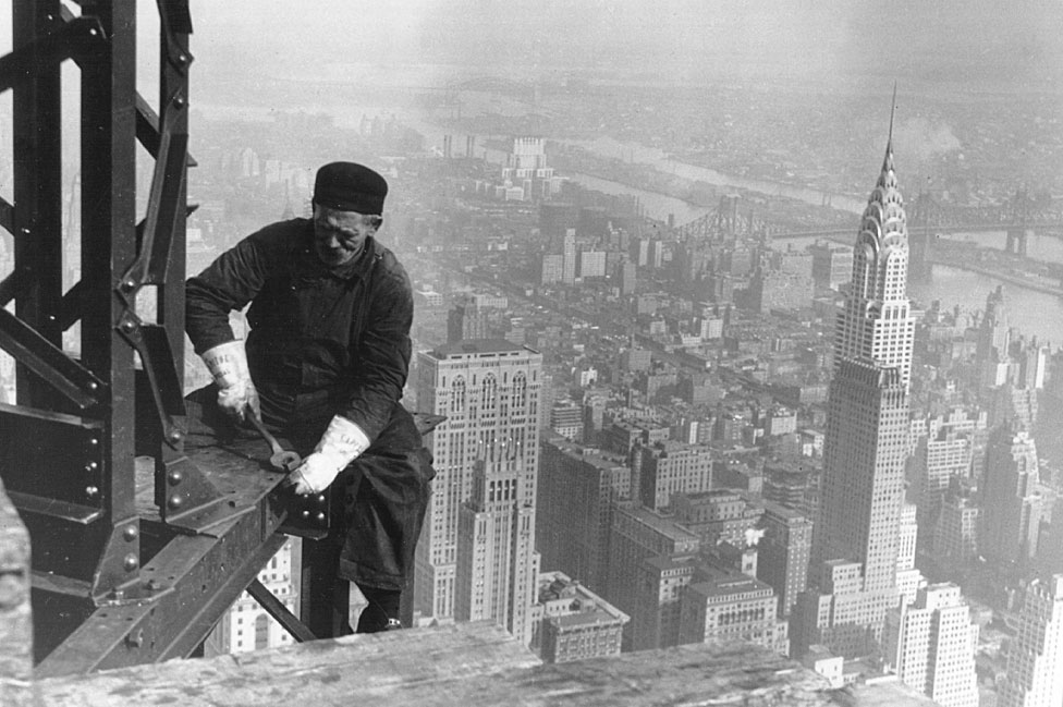 Man constructing the