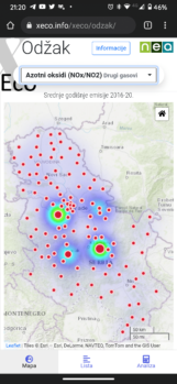 Screenshot_20211112-212050 Napravljena nova aplikacija"xEco Odžak" koja daje prikaz emisije zagađujućih materija u vazduhu 3