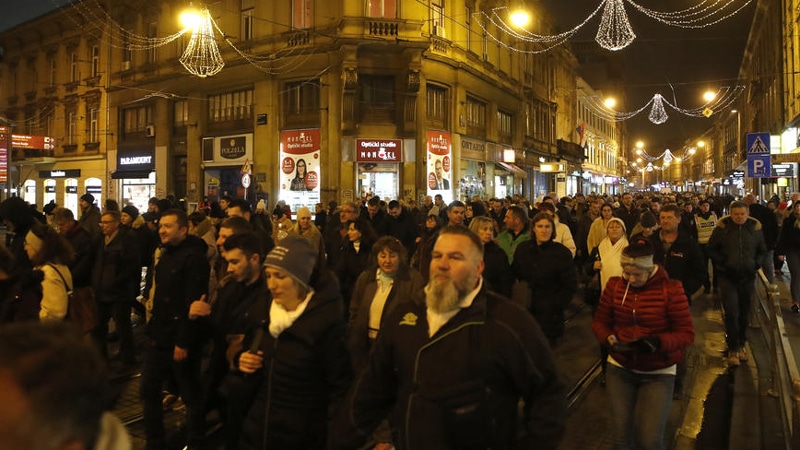 Održan novi protest protiv kovid mera u Zagrebu 1